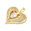 Brass Micro Pave Cubic Zirconia Pendants KK-S510-32G-02-2
