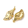 Brass Micro Pave Cubic Zirconia Pendants KK-A271-02B-G-2