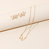Butterfly Acrylic Rhinestone with Iron Pendant Necklaces & Stud Earrings Sets for Women WGFFCAF-04-2