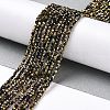 Electroplate Glass Beads Strands GLAA-H021-01A-HP04-3