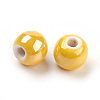 Glazed Porcelain Beads PORC-D001-10mm-16-3