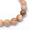 Round Natural Picture Jasper Bead Strands X-G-R345-4mm-19-2