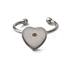 304 Stainless Steel Open Cuff Ring Components STAS-S134-01P-D01-2