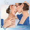 4 Pairs 925 Sterling Silver Leverback Earring Findings STER-BBC0001-85-5