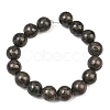 Natural Pyrite Beads Strands G-P303-01-8mm-8-3