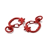 Spray Painted Alloy Swivel Lobster Claw Clasps X-FIND-A027-03-3