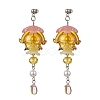 Jellyfish 304 Stainless Steel Shell Pearl Dangle Stud Earrings EJEW-TA00773-03-3