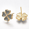 Brass Stud Earring Findings KK-S350-346-2