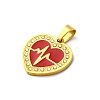 304 Stainless Steel Enamel Pendants STAS-S163-09B-G-2