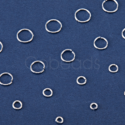 50Pcs 5 Styles 925 Sterling Silver Open Jump Rings STER-BBC0006-19-1
