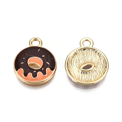 Eco-Friendly Zinc Alloy Pendants X-ENAM-R051-15-01G-NR-1