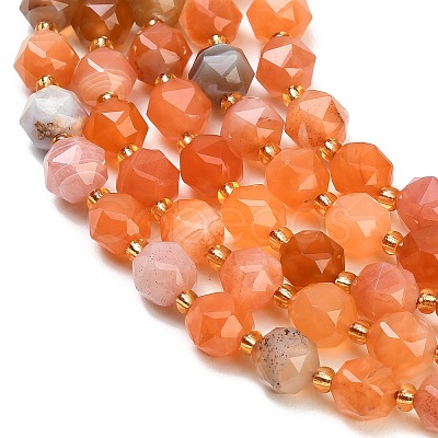 Natural Red Botswana Agate Beads Strands GG-CBA3921-B12-8mm-1