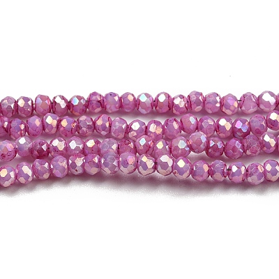 Opaque Baking Paint Glass Beads Strands DGLA-F002-03G-1