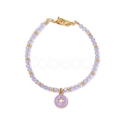 Imitation Austrian Crystal Beads Stretch Bracelets BJEW-JB11571-1