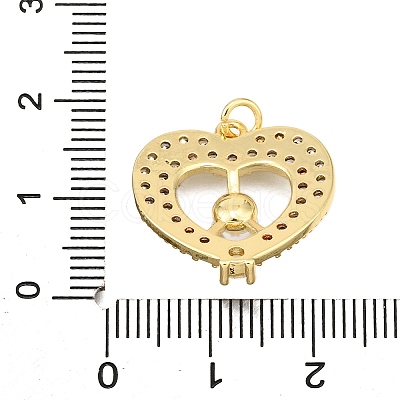Brass Micro Pave Cubic Zirconia Pendants KK-K401-13G-1