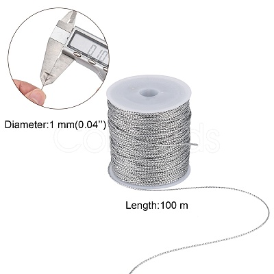 1mm Jewelry Braided Thread Metallic Threads MCOR-S002-02-1