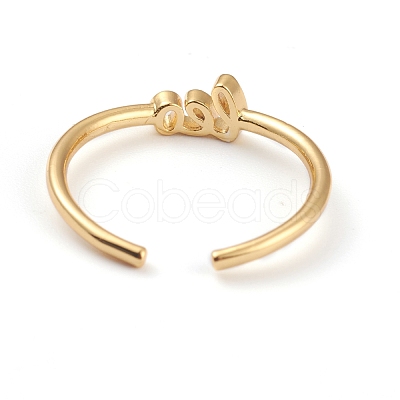 Constellation/Zodiac Sign Brass Cuff Rings RJEW-J074-05G-G-1