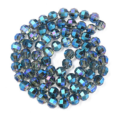 Transparent Electroplate Glass Beads Strands EGLA-N006-038C-1