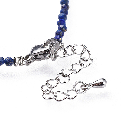 Natural Lapis Lazuli Bead Bracelets X-BJEW-JB04555-01-1