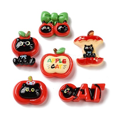 Opaque Resin Cabochons RESI-G121-04-1
