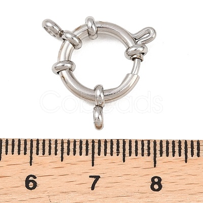 304 Stainless Steel Spring Ring Clasps STAS-L310-04P-1