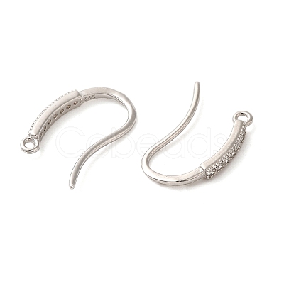 Anti-Tarnish Rhomdium Plated Sterling Silver Earring Hooks STER-NH0011-01P-1