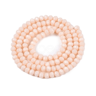 Opaque Solid Color Imitation Jade Glass Beads Strands X-EGLA-A044-P4mm-D05-1