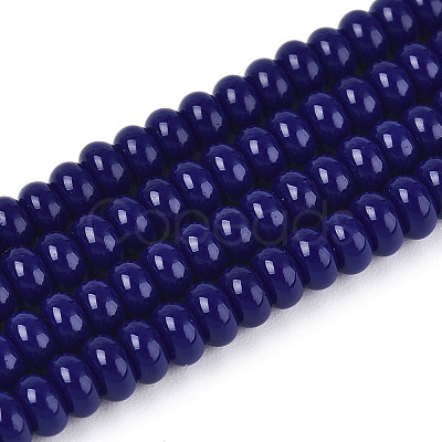 Opaque Solid Color Glass Beads Strands GLAA-ZX008-4mm-18P-1