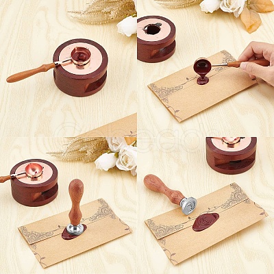 DIY Scrapbook Wax Seal Stamp Sets AJEW-WH0432-026-1