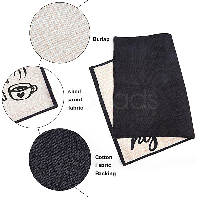 Coffee Theme Cotton and Linen Cup Mats AJEW-WH0201-019-1