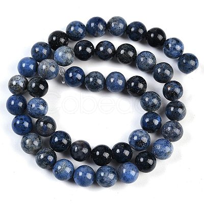 Natural Dumortierite Beads Strands G-G167-A06-8MM-1