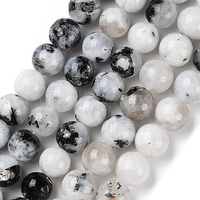 Natural Rainbow Moonstone Beads Strands G-Q1001-A05-04-1