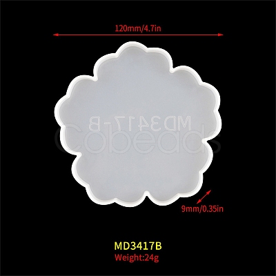 Flower DIY Food Grade Silicone Coaster Molds LS-PW-WG19925-02-1