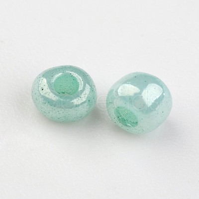 DIY Craft Beads 6/0 Ceylon Round Glass Seed Beads X-SEED-A011-4mm-154-1