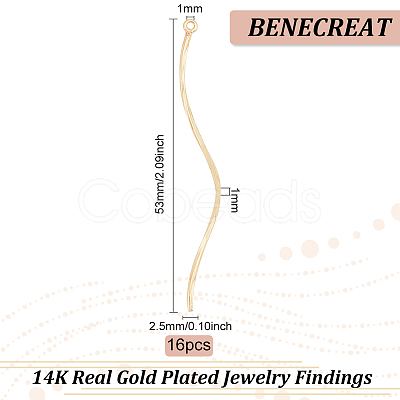 16Pcs Brass Pendants KK-BC0011-62G-1