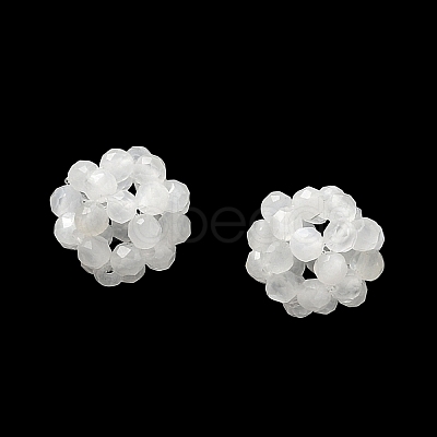 Natural White Moonstone Woven Beads GG-CBA2E9C-F18-01-1