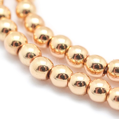 Electroplate Non-magnetic Synthetic Hematite Beads Strands G-L485-01G-LG-1