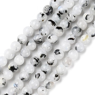 Natural Rainbow Moonstone Beads Strands G-Q1001-A05-01-1
