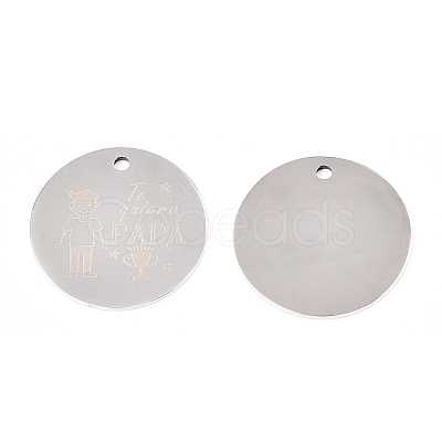 Non-Tarnish 201 Stainless Steel Pendants LS-STAS-T064-38P-18-1