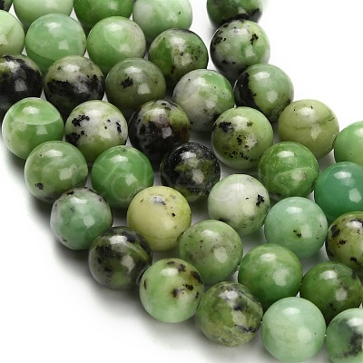 Natural Serpentine Beads Strands G-Z110-C04-8mm-1