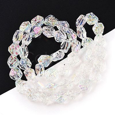 Electroplate Glass Beads Strands EGLA-N012-08D-1
