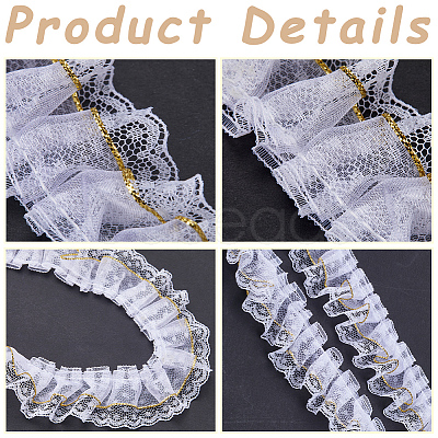 10M Polyester Polka Dot Lace Ribbons OCOR-GF0003-35A-1