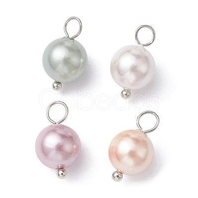 Shell Pearl Dyed Round Charms PALLOY-JF02245-03-1