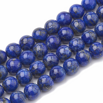 Natural Lapis Lazuli Beads Strands G-S333-6mm-013-1