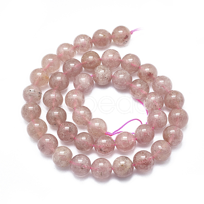 Natura Strawberry Quartz Beads Strands G-D0001-10-10mm-1