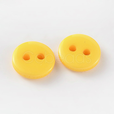 2-Hole Flat Round Resin Sewing Buttons for Costume Design LS-BUTT-E119-14L-04-1