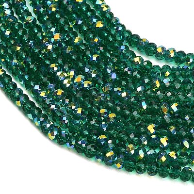 Electroplate Glass Beads Strands GL-CBAA615-03F-1