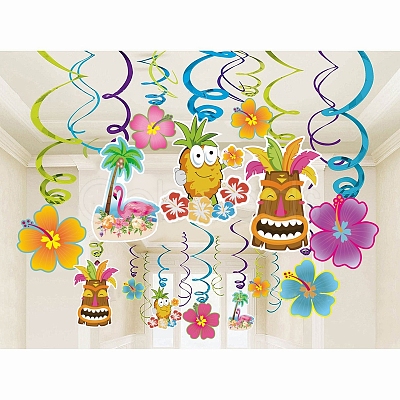 Spiral PVC Ornaments Party Scene Layout AJEW-PH0016-11-1