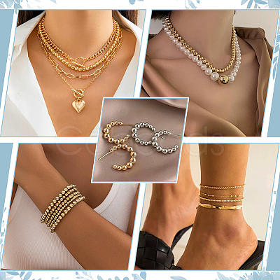 80Pcs 2 Colors 304 Stainless Steel Beads STAS-PH0006-76-1