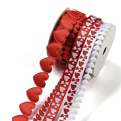 10 Yards 5 Styles Valentine's Day Polyester Ribbons X1-OCOR-Q026-01-1